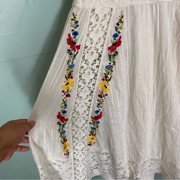 Free People Keila Midi Dress Embroidered Floral Lace XS - Picture 6 of 10